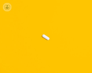 capsule on yellow background