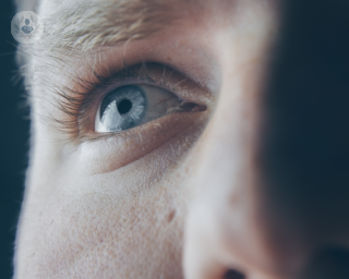 A close-up picture of a man's eye