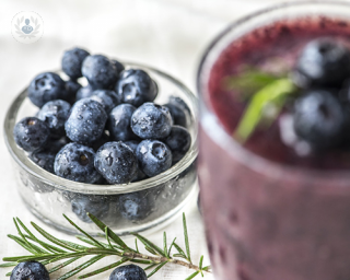 Blue berries and fruit smoothie