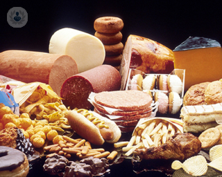 An image of fatty foods