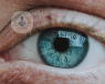 A closeup look of a blue eye