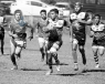 rugby team in action