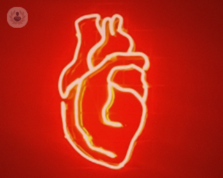 A neon heart