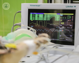 Heart monitor in operating theatre
