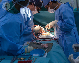 A group of surgeons at work.