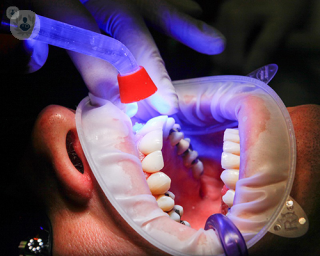 Patient undergoing dental surgery