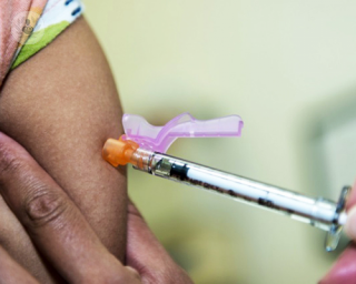 HPV vaccine injected in the arm