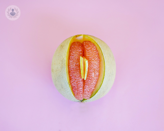 Opened fruit that resembles a vagina