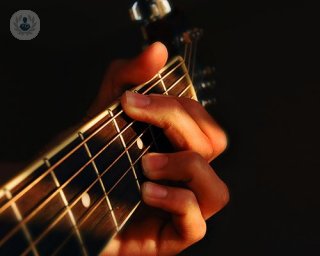 musician's hand