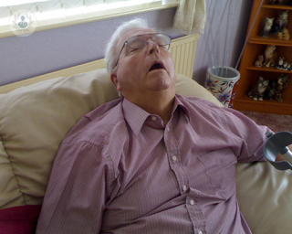 Old man snoring