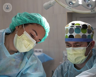 Two surgeons in an operating room.