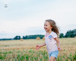 an image of a child running