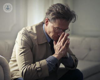 Man with prostate problems looking concerned
