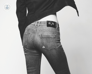 black and white photo of jeans