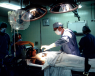 minimally invasive surgery being performed
