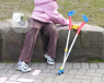 An image of a child with crutches