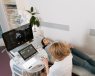 Pregnant woman having an ultrasound scan