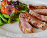 Healthy meal of asparagus and meat 