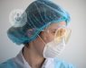 Medical staff wearing face mask and goggles