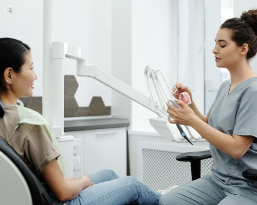 Dental consultation about tooth decay