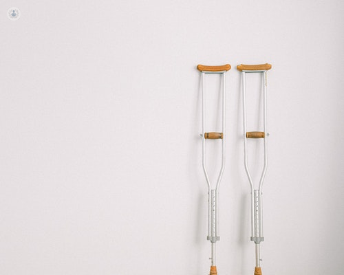 A pair of crutches