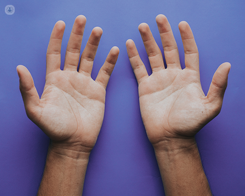 Two hands with palms facing upwards