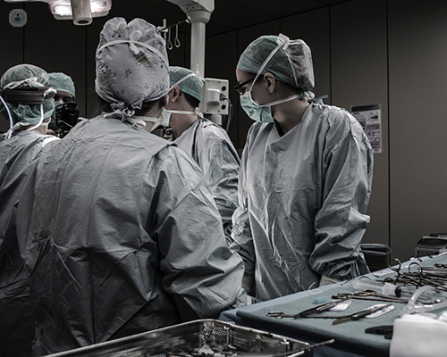 Surgeons treating lymphodema