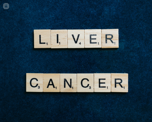 Liver cancer spelt out using scrabble tiles.